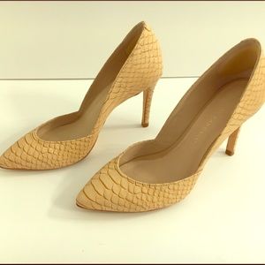 Loeffler Randall tan leather heels - like new!